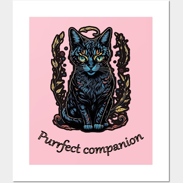 Purrfect companion, cat Wall Art by ElArrogante